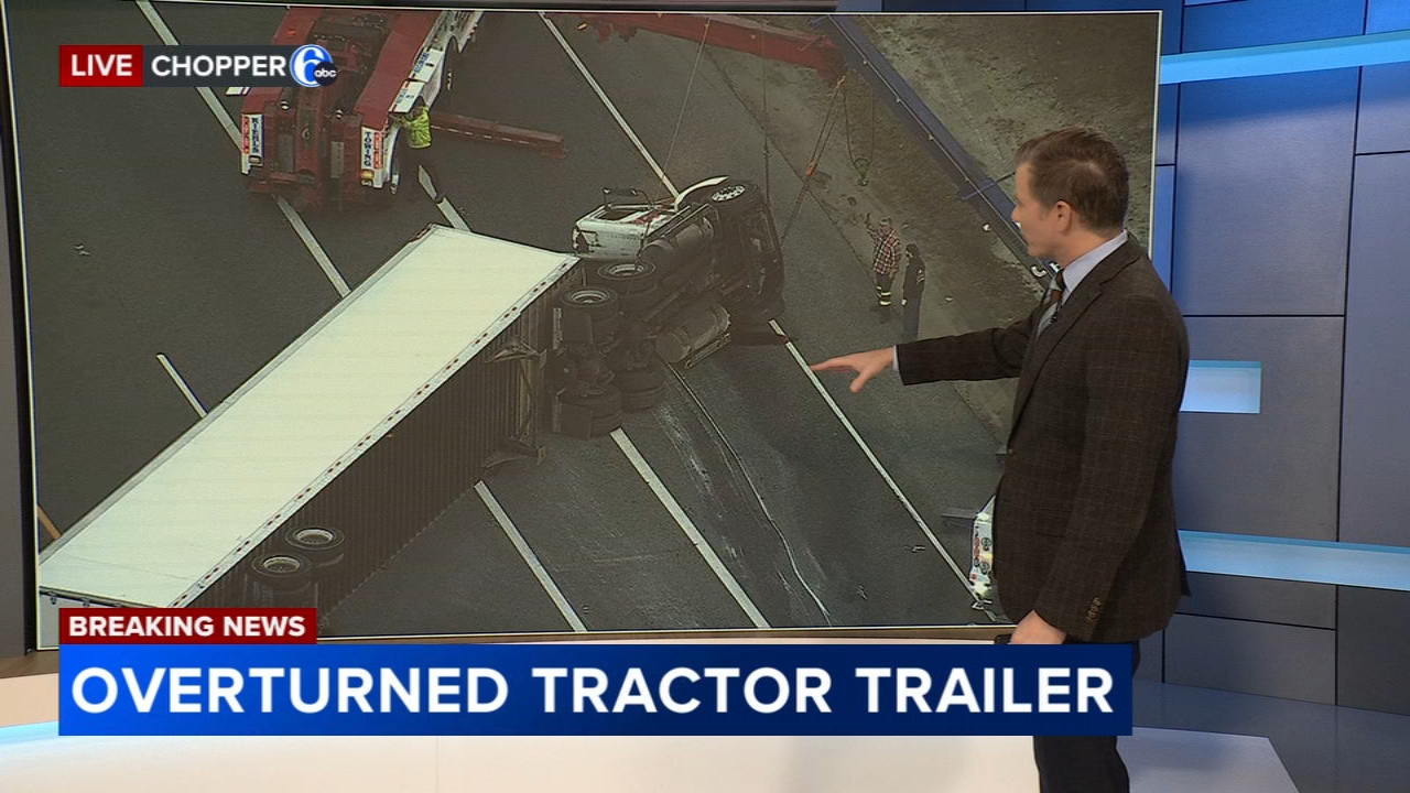 Overturned semi blocking all lanes of Rt. 55 NB in Gloucester County, New Jersey
       — Wayne Community news